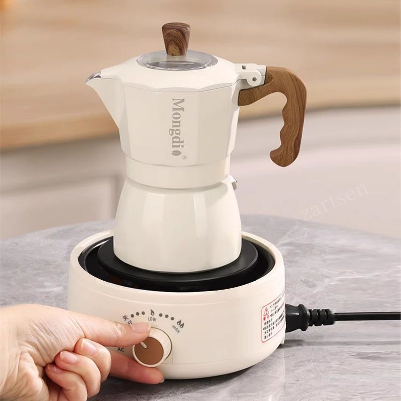 Home Cooking Heater - ฐานให้ความร้อนสำหรับเครื่องครัวไฟฟ้า 500 วัตต์ เตาไฟฟ้าสำหรับชงกาแฟ เตาปรุงอาหารแบบปรับอุณหภูมิได้ด้วยมือสำหรับใช้ในบ้าน